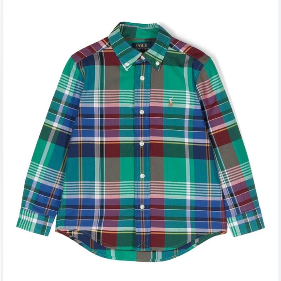 Polo Ralph Lauren Other - NWT Ralph Lauren Kids Pony-embroidered plaid check-pattern shirt
